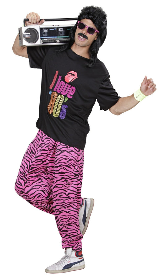 Pantaloni anni '80 rosa da uomo