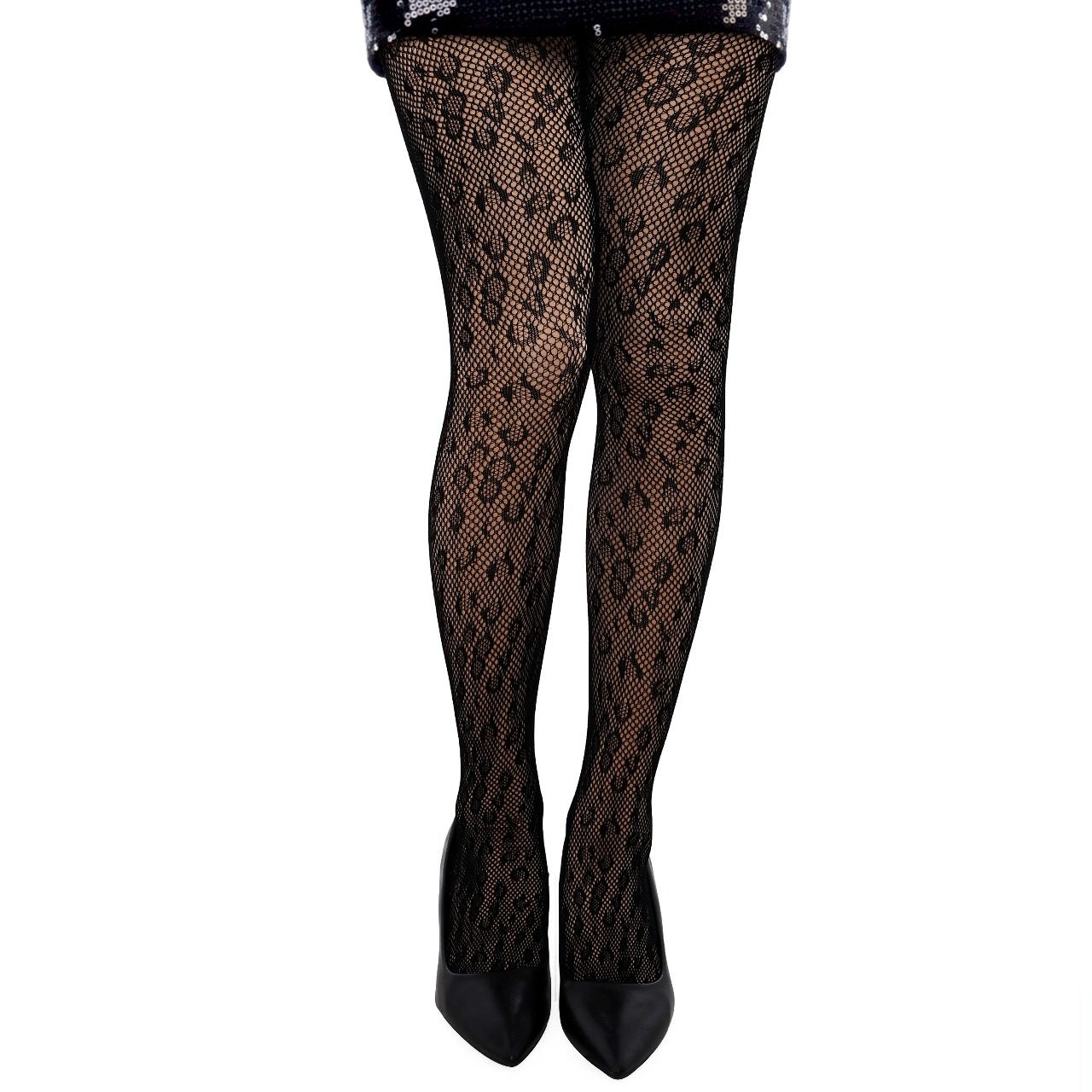 Collant a Rete Leopardo