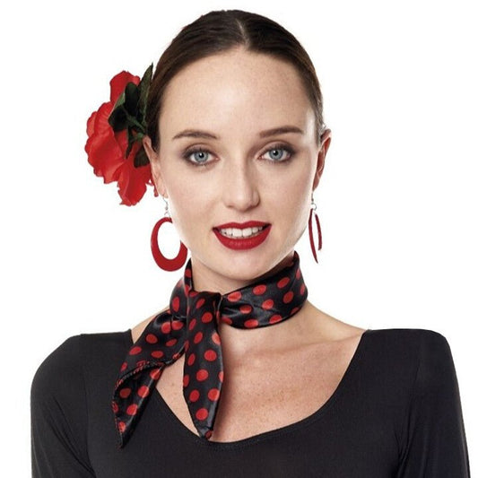 Foulard Flamenco Nero e rosso