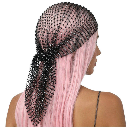 Foulard Nero da Festival con Brillantini