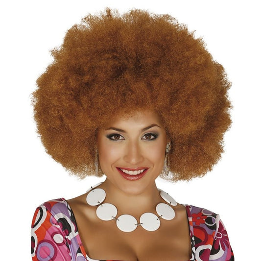 Parrucca Afro Castana