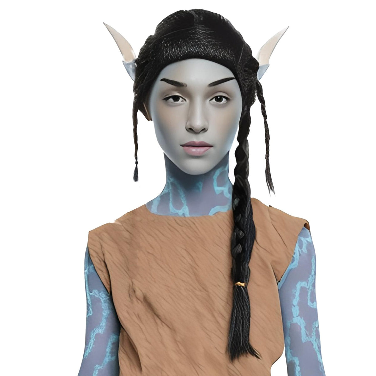 Parrucca da Avatar con treccia per bambini