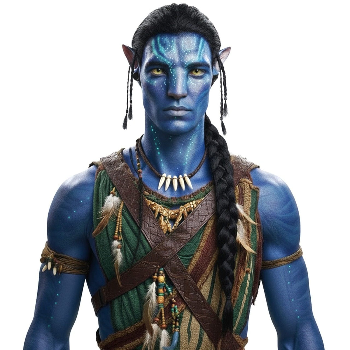 Parrucca di Avatar con Treccia