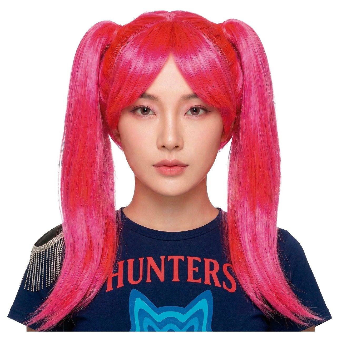 Parrucca da Cantante K-Pop Rosa