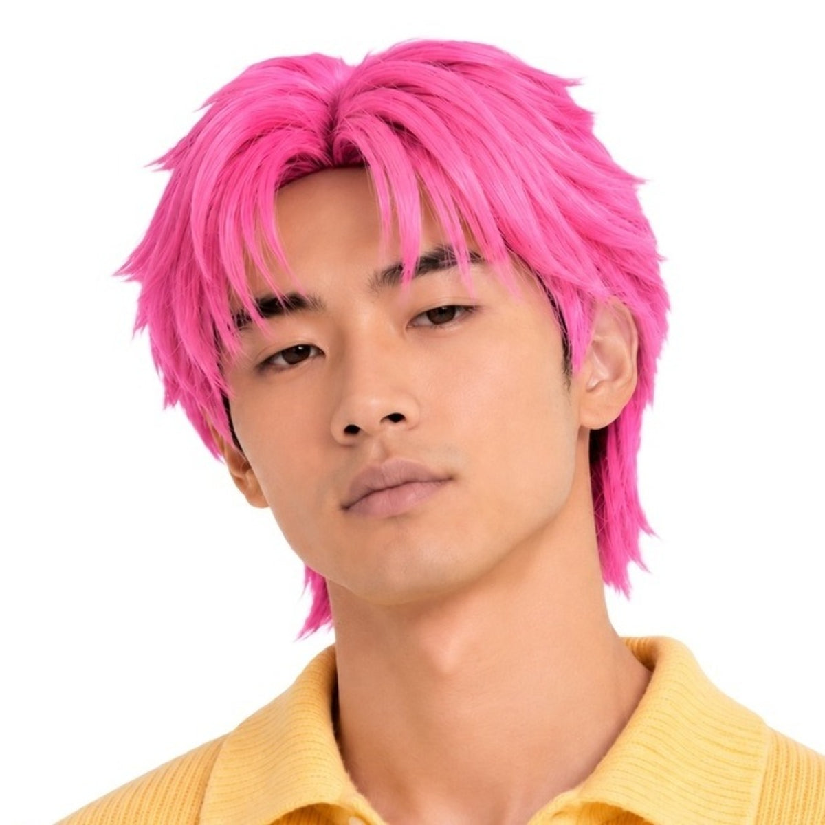 Parrucca Demone Cantante K-Pop Fucsia