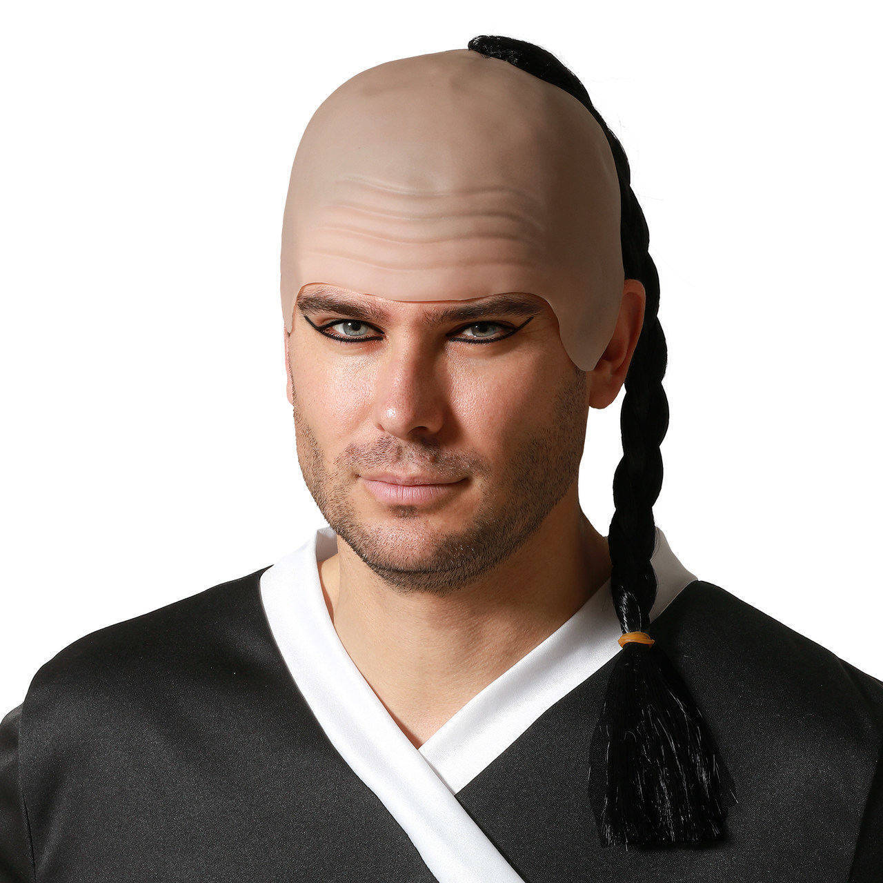 Parrucca Guerriero Samurai con Treccia