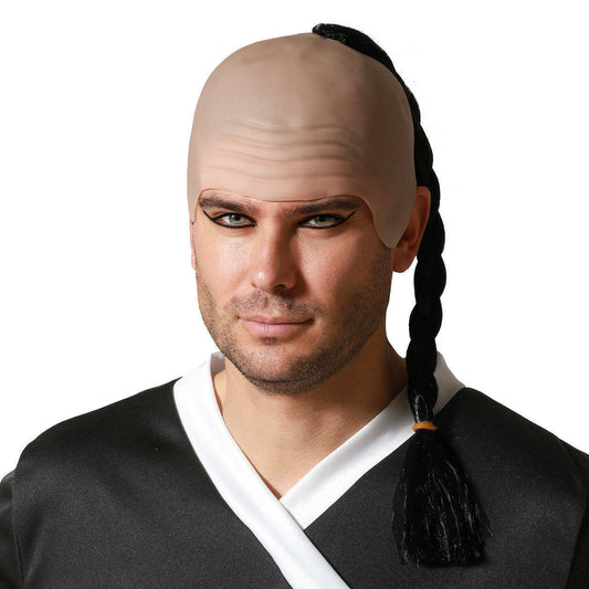 Parrucca Guerriero Samurai con Treccia