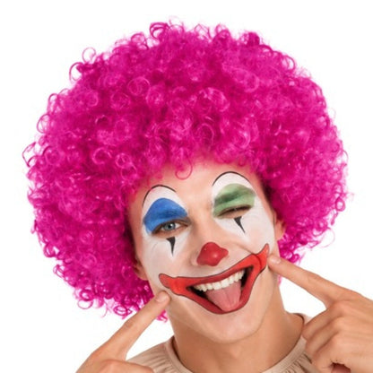 Parrucca da clown fucsia