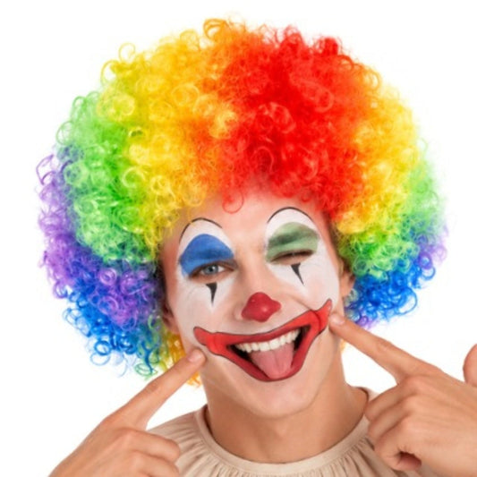 Parrucca da clown Riccia Multicolore