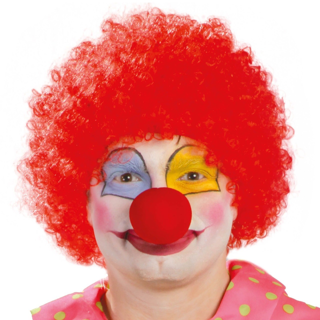 Parrucca da clown rosso