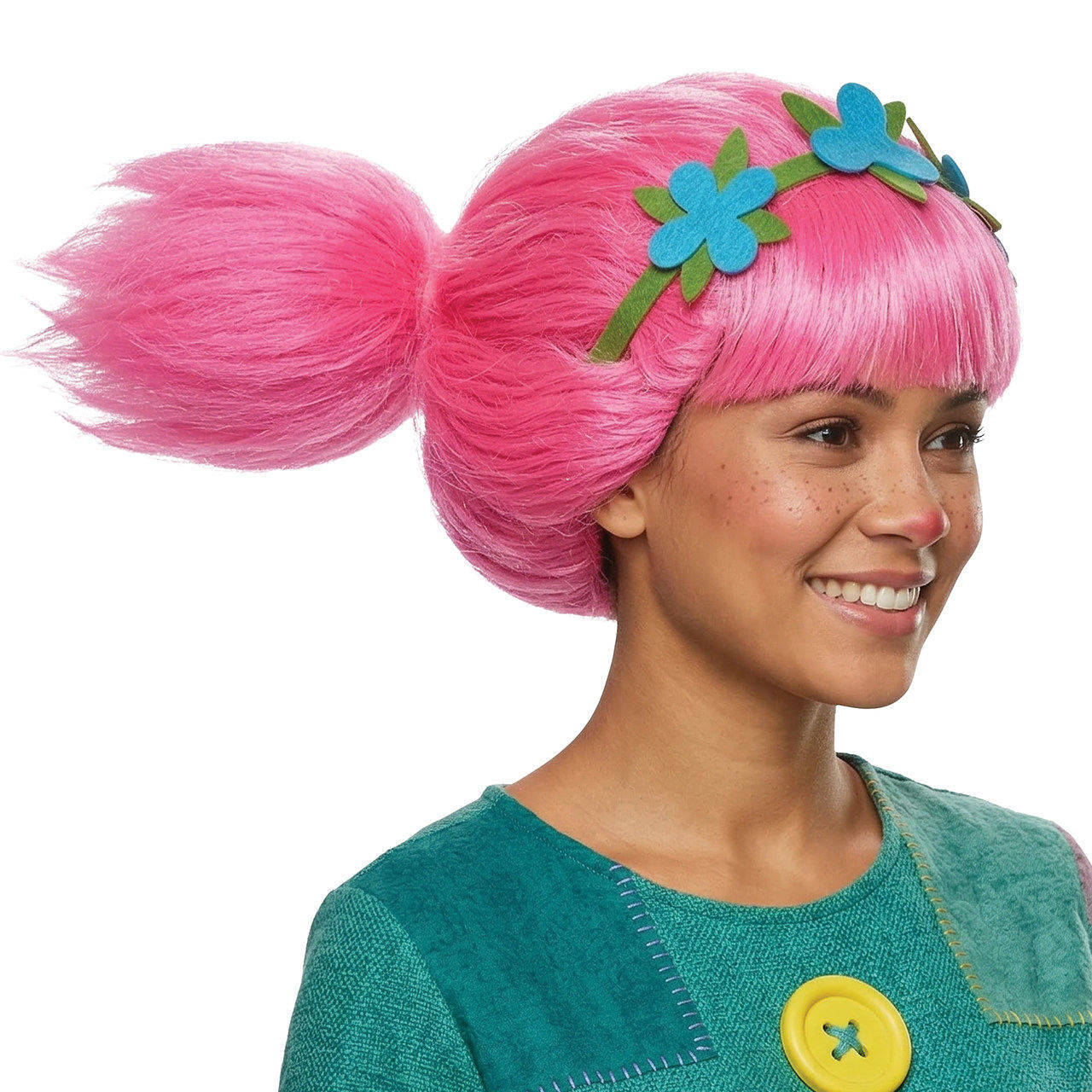Parrucca da Troll Poppy Rosa