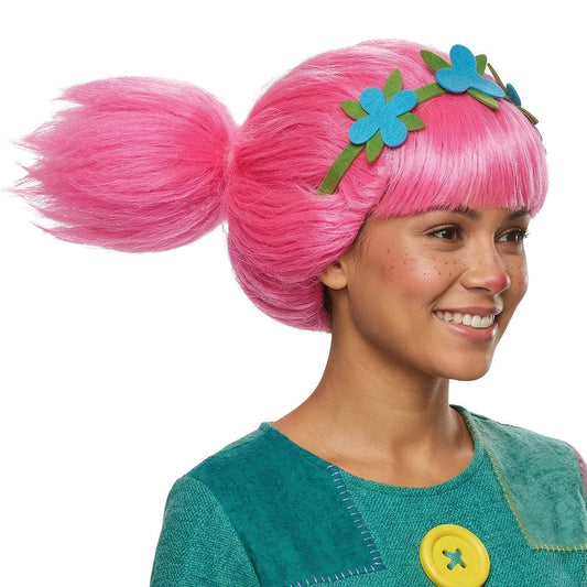 Parrucca da Troll Poppy Rosa 