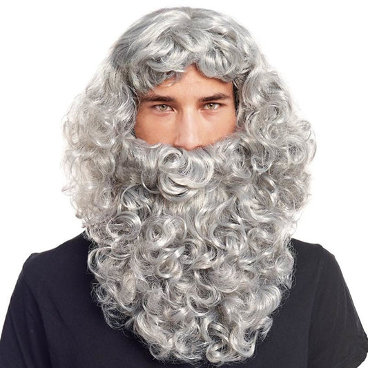 Parrucca e barba da Re Magio Grigio