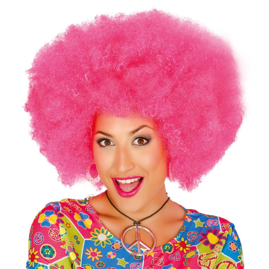 Parrucca Afro Fucsia