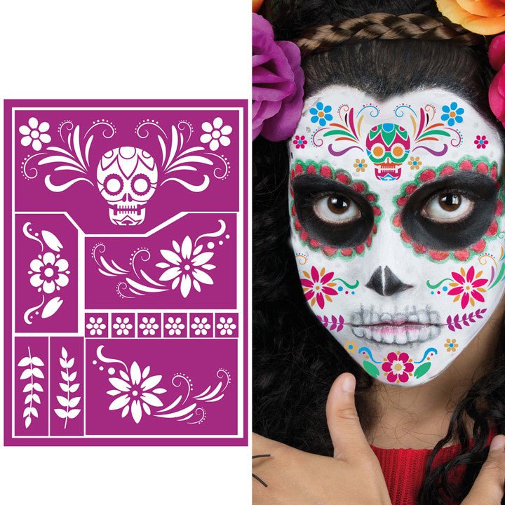 Stencil trucco Catrina per bambina