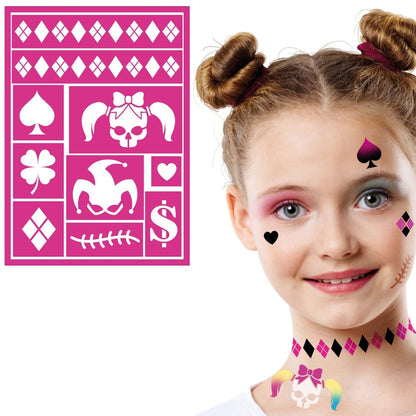 Stencil Trucco di Harley Quinn per bambini