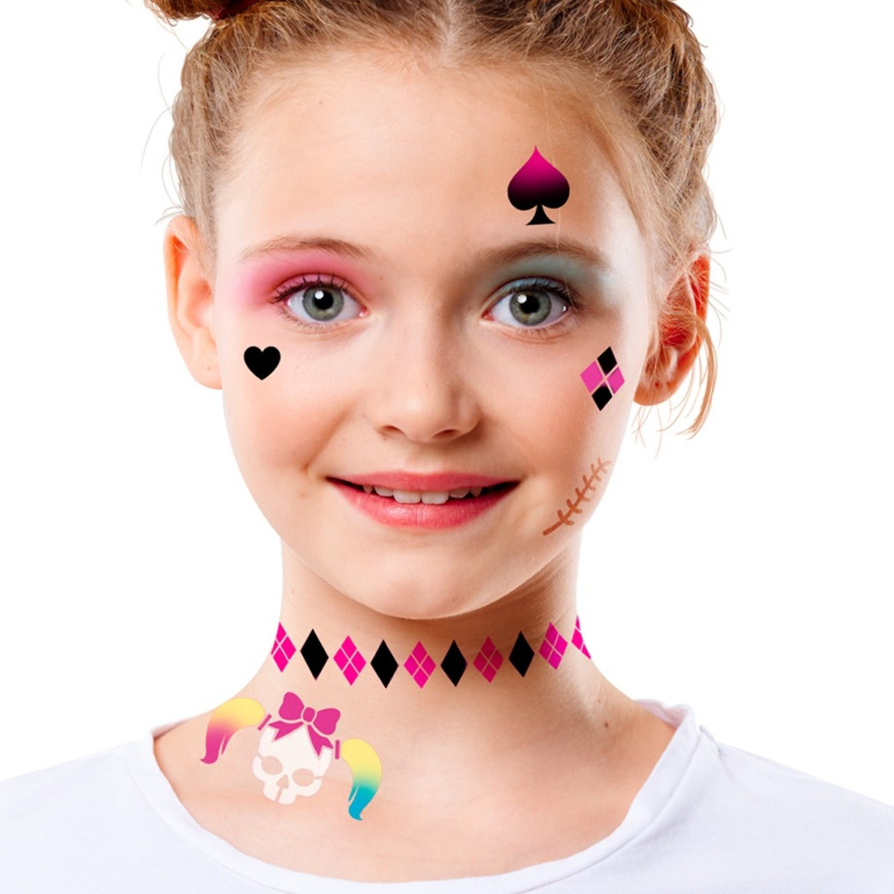 Stencil Trucco di Harley Quinn per bambini