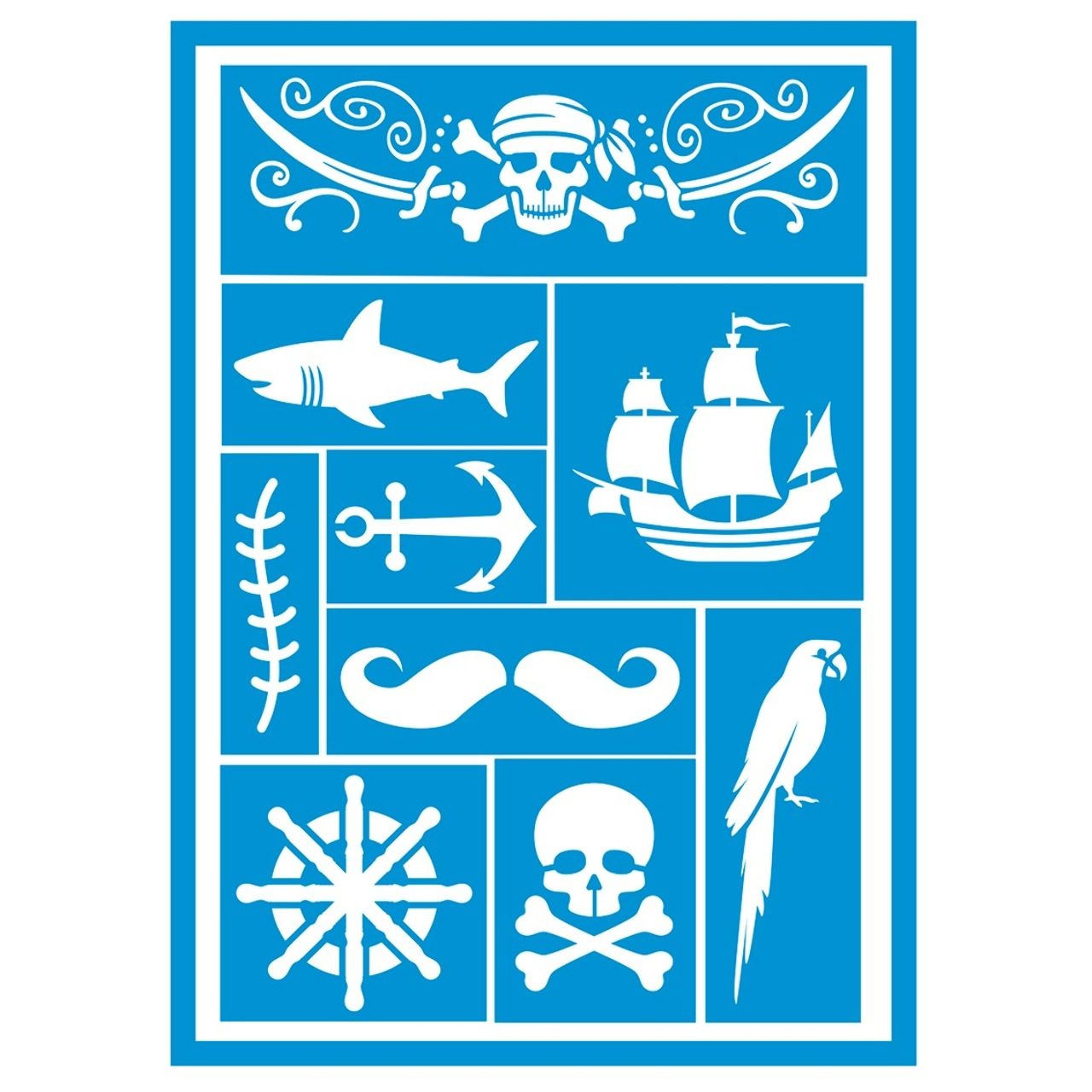 Stencil Trucco da Pirata per bambini
