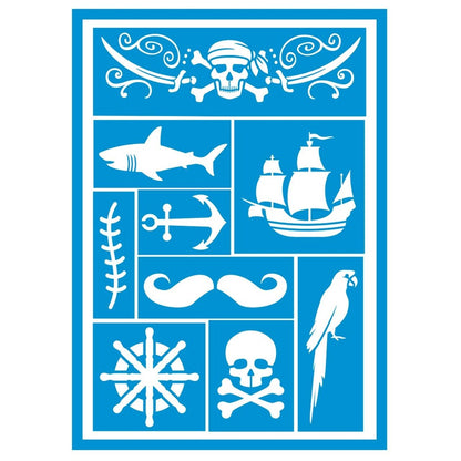 Stencil Trucco da Pirata per bambini