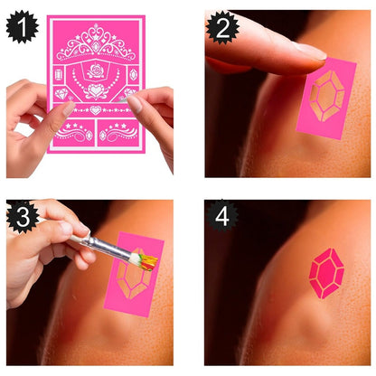 Stencil Trucco da Principessa per bambini