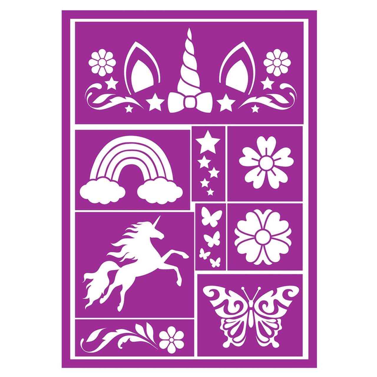 Stencil Trucco da Unicorno per bambini