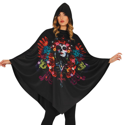 Poncho da Catrina Fiori per adulto