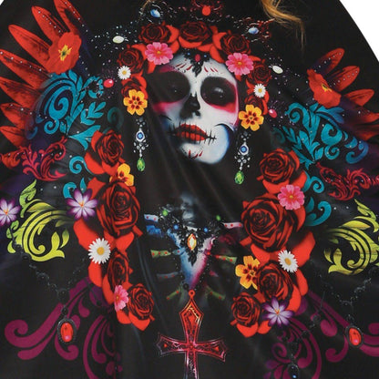 Poncho da Catrina Fiori per adulto
