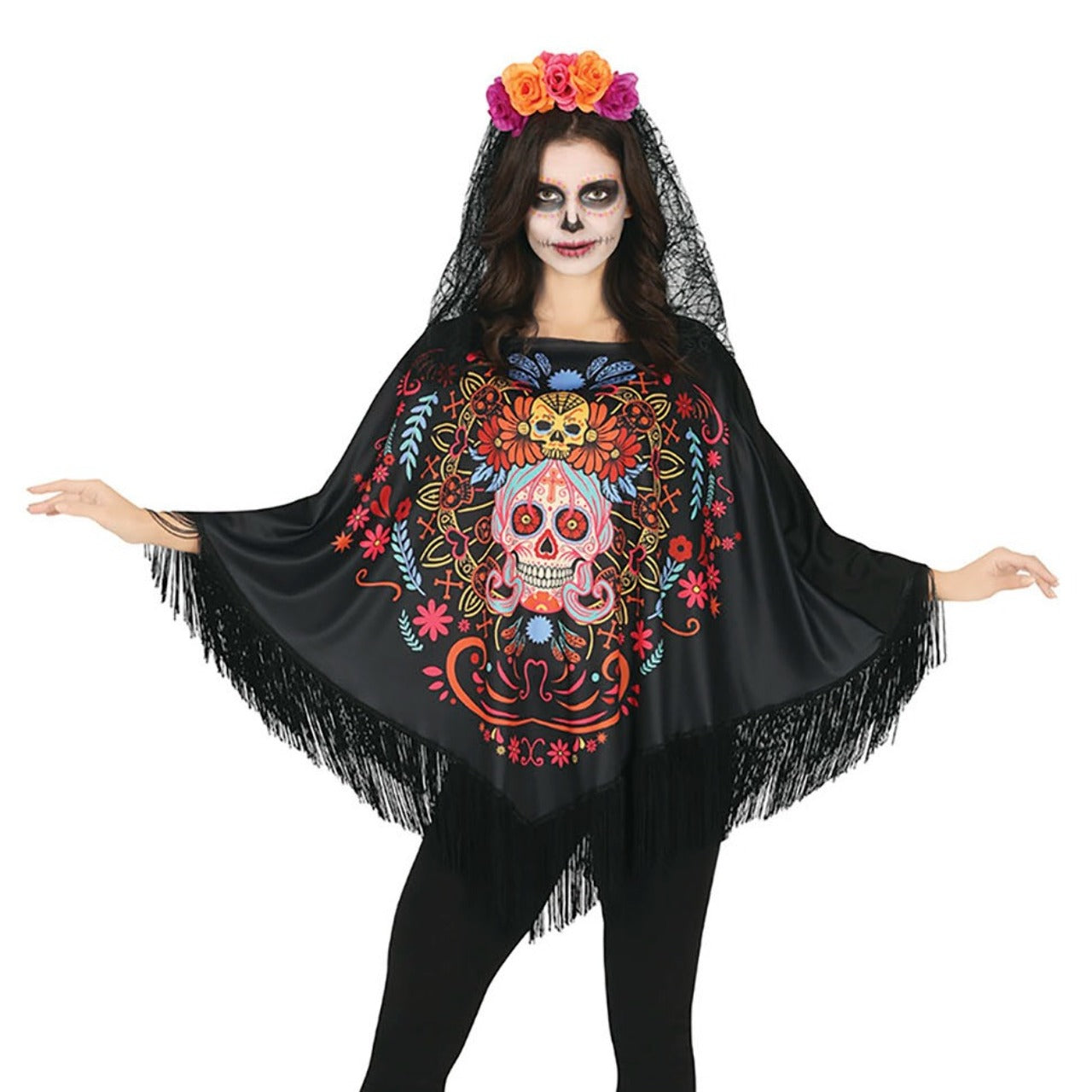 Poncho Catrina Muerte per donna
