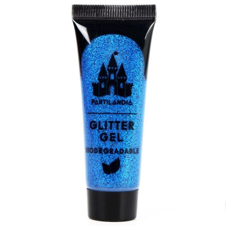 Glitter in gel blu biodegradabile