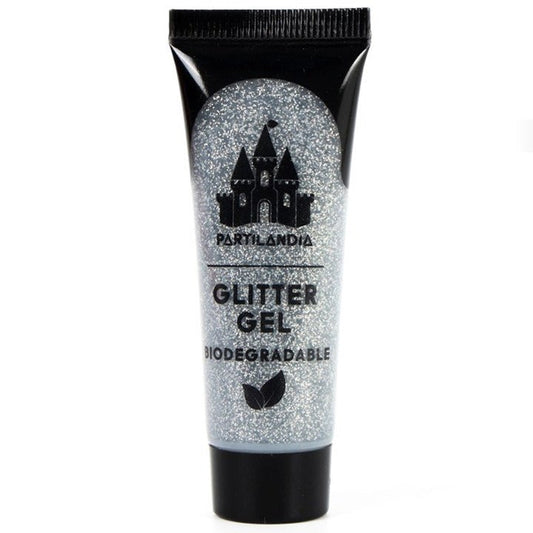 Glitter in gel argento biodegradabile