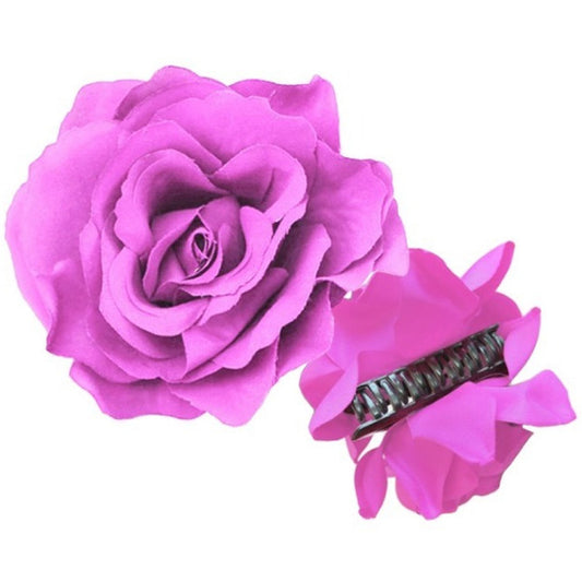 Rosa Flamenca Fucsia con Clip
