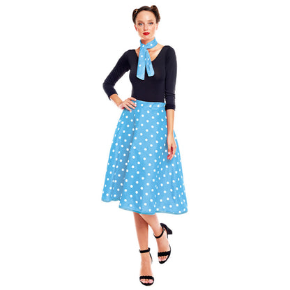 Completo anni '50 a pois blu