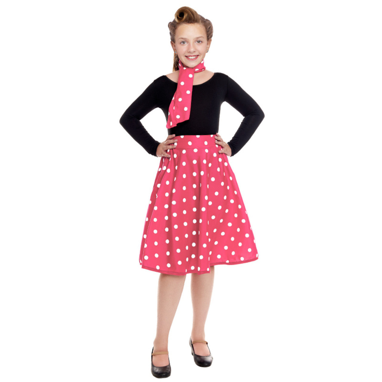 Completo da bambino a pois fucsia anni '50