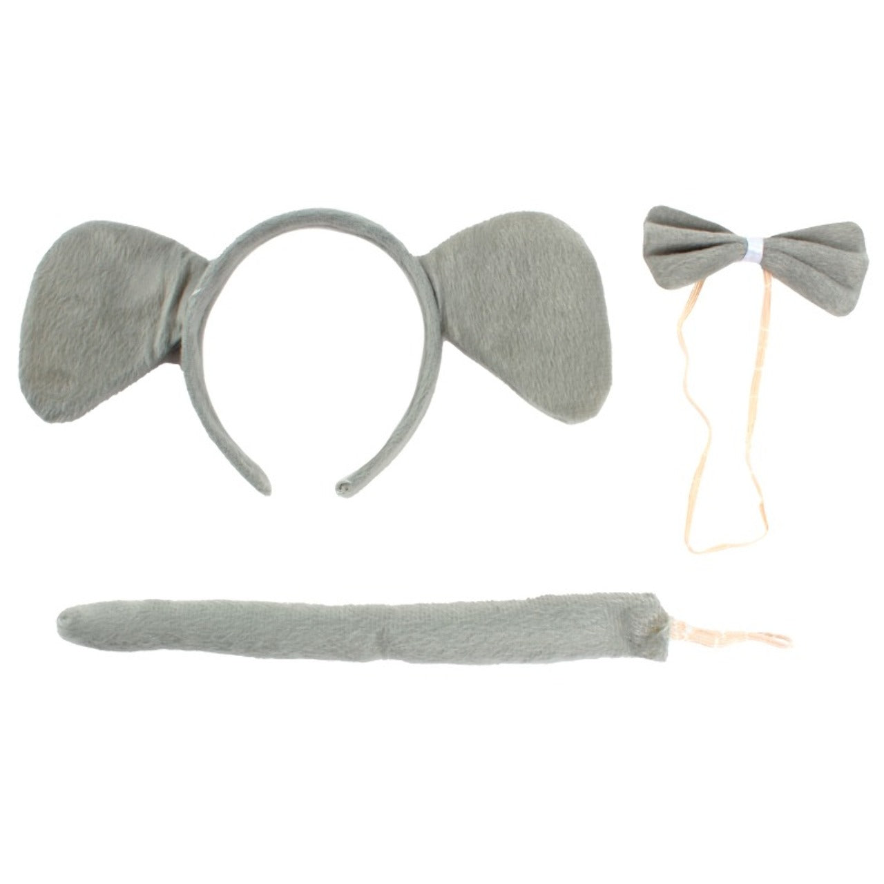 Set elefante con papillon grigio