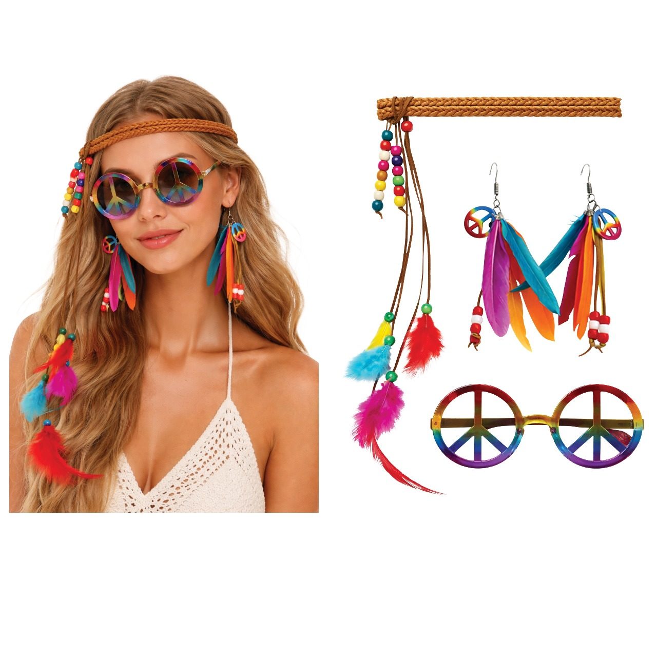 Set Hippie Multicolore