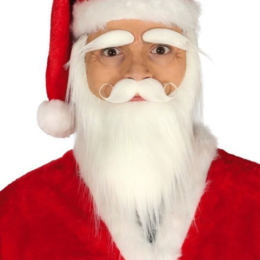 Kit Sopracciglia, baffi e barba Bianchi di  Babbo Natale