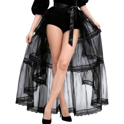 Sopragonna di tulle nera
