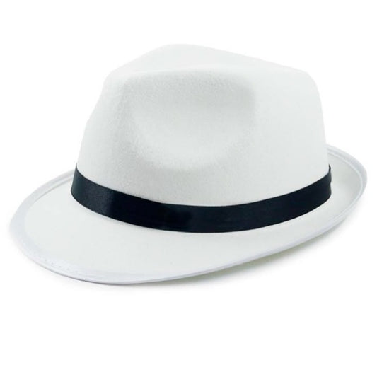 Cappello da Gangster Bianco Classico