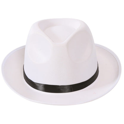 Cappello da Gangster Bianco Lusso