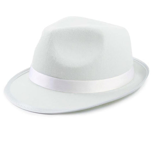 Cappello da Gangster Bianco Classico