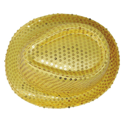 Cappello da Gangster Dorati con paillettes