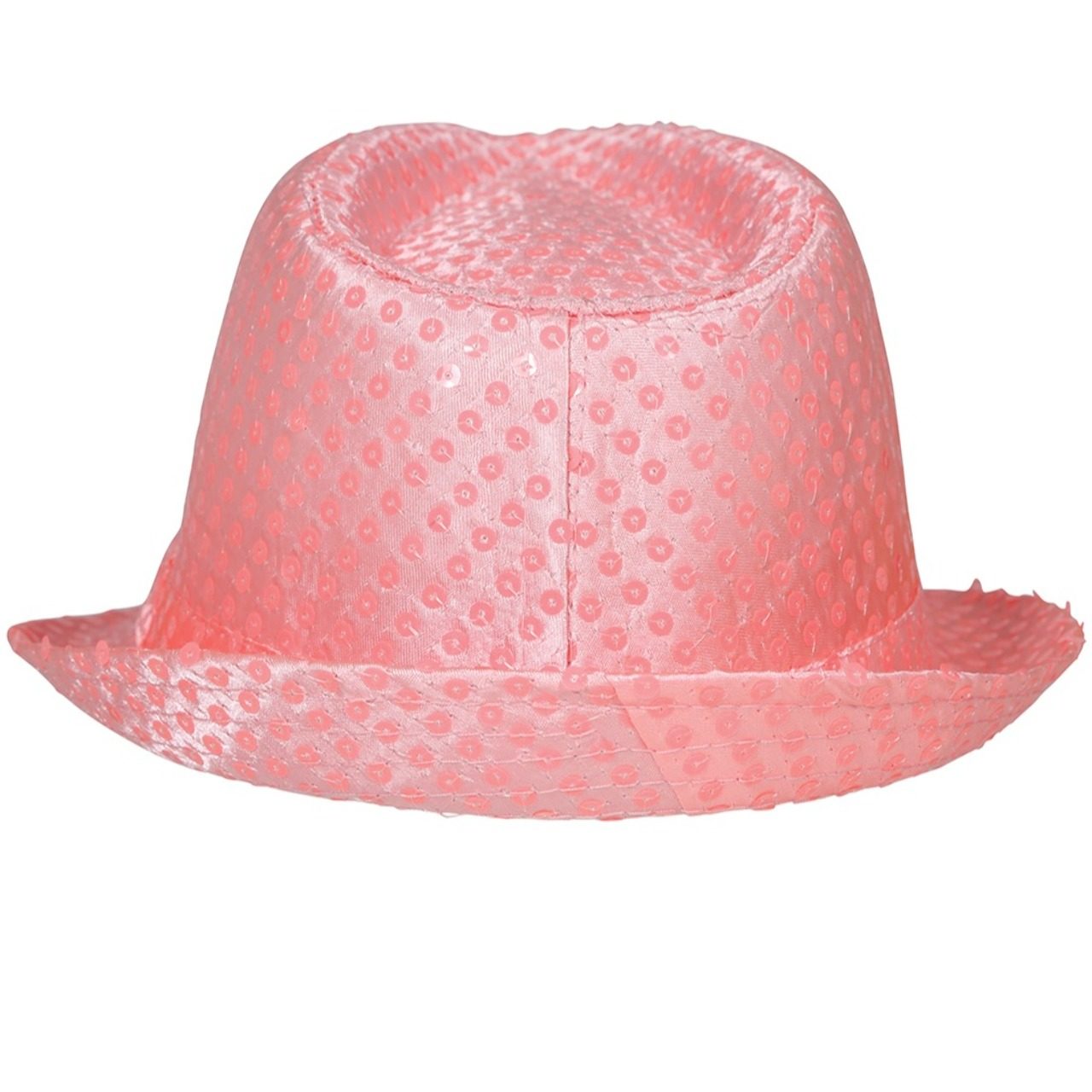 Cappello da gangster con paillettes rosa