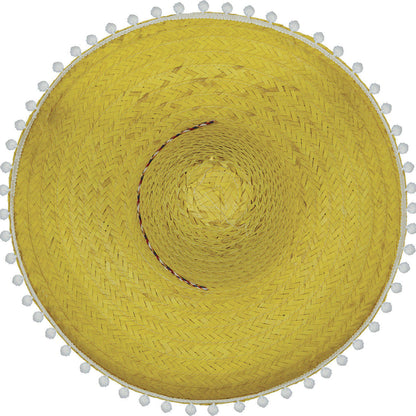 Cappello Messicano Giallo con Nappe