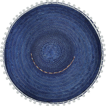 Cappello Messicano Blu con Nappe