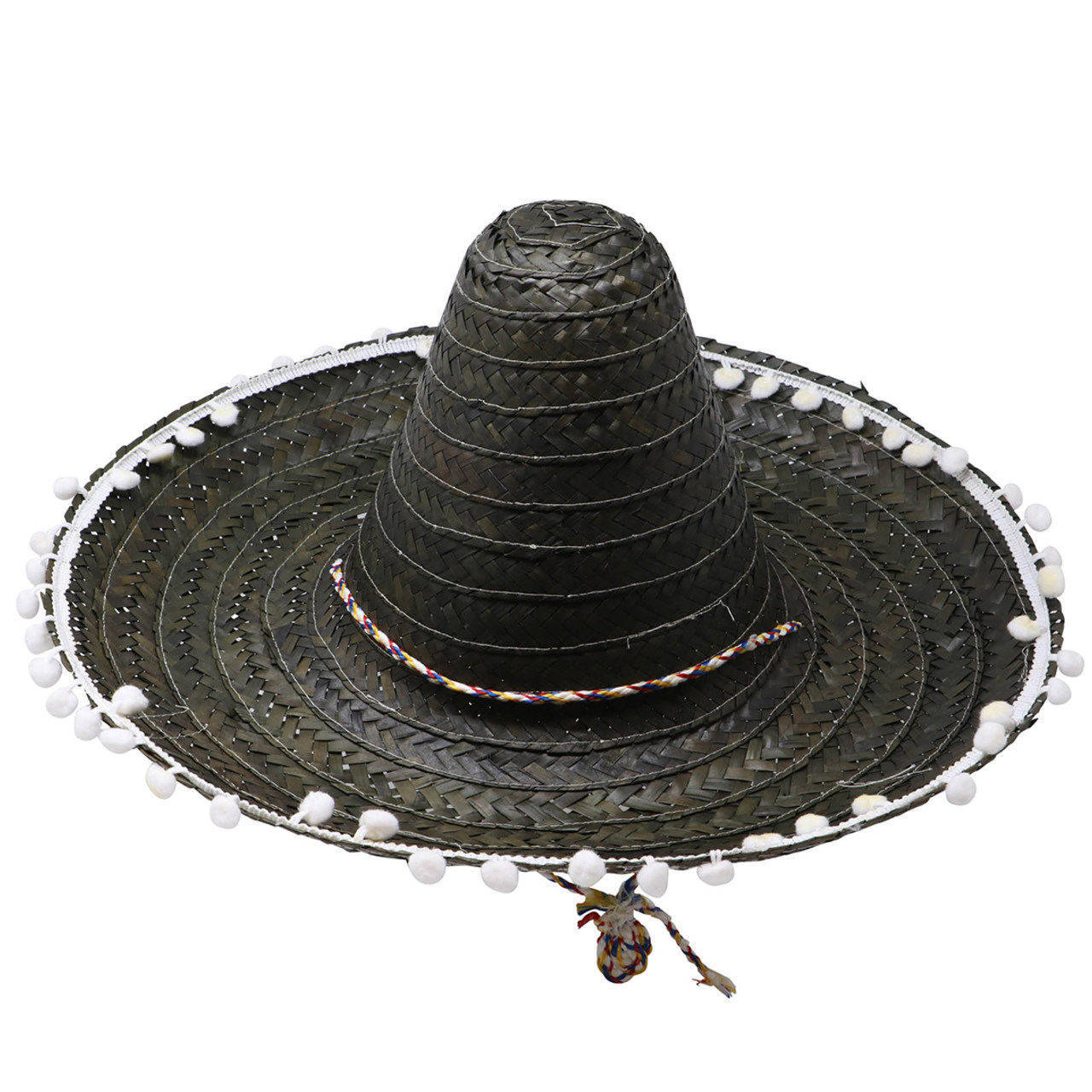Cappello Messicano in Paglia con Nappine