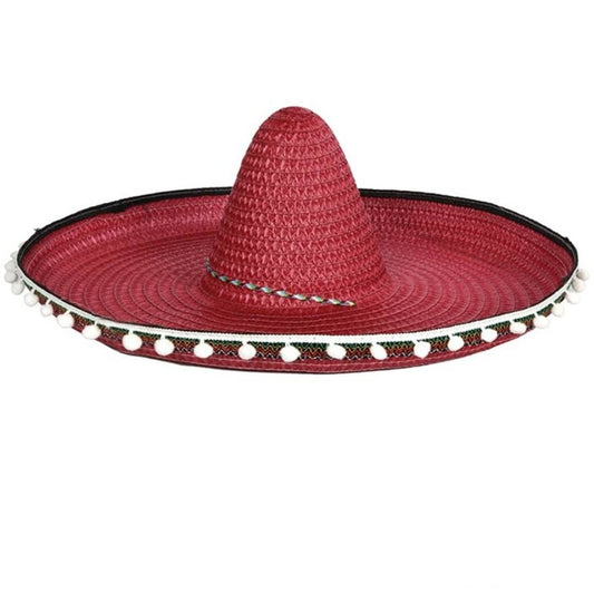 Cappello Messicano Rosso Grande Deluxe 