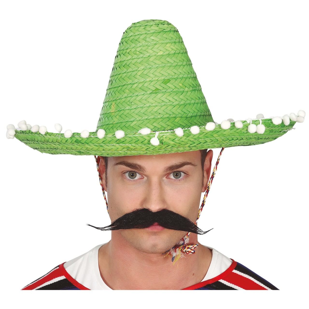 Cappello Messicano Verde con Nappine