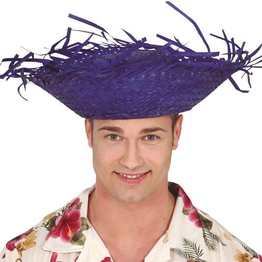 Cappello di paglia blu