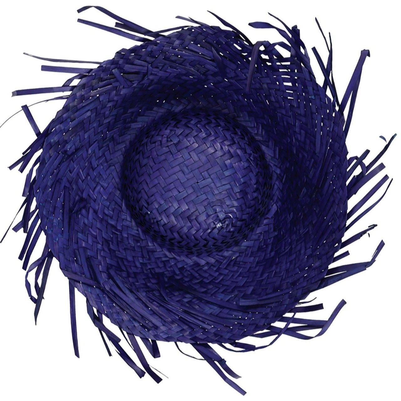 Cappello di paglia blu