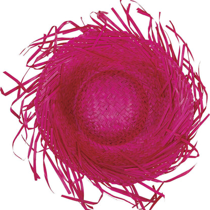Cappello di paglia fucsia
